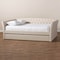 Baxton Studio Delora Beige Upholstered Full Size Daybed with Roll-Out Trundle Bed 158-9664 - alternate 2